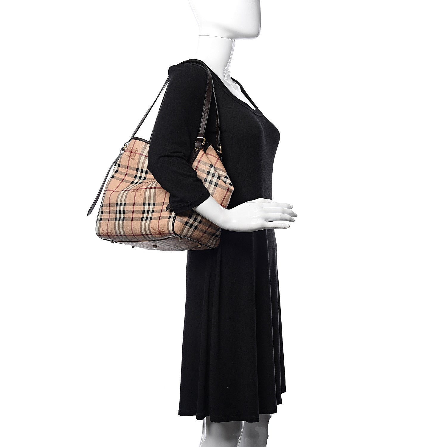 Burberry Haymarket Check Small Canterbury Tote Chocolate 2 of 13