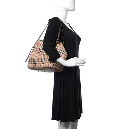 Burberry Haymarket Check Small Canterbury Tote Chocolate 2 of 13