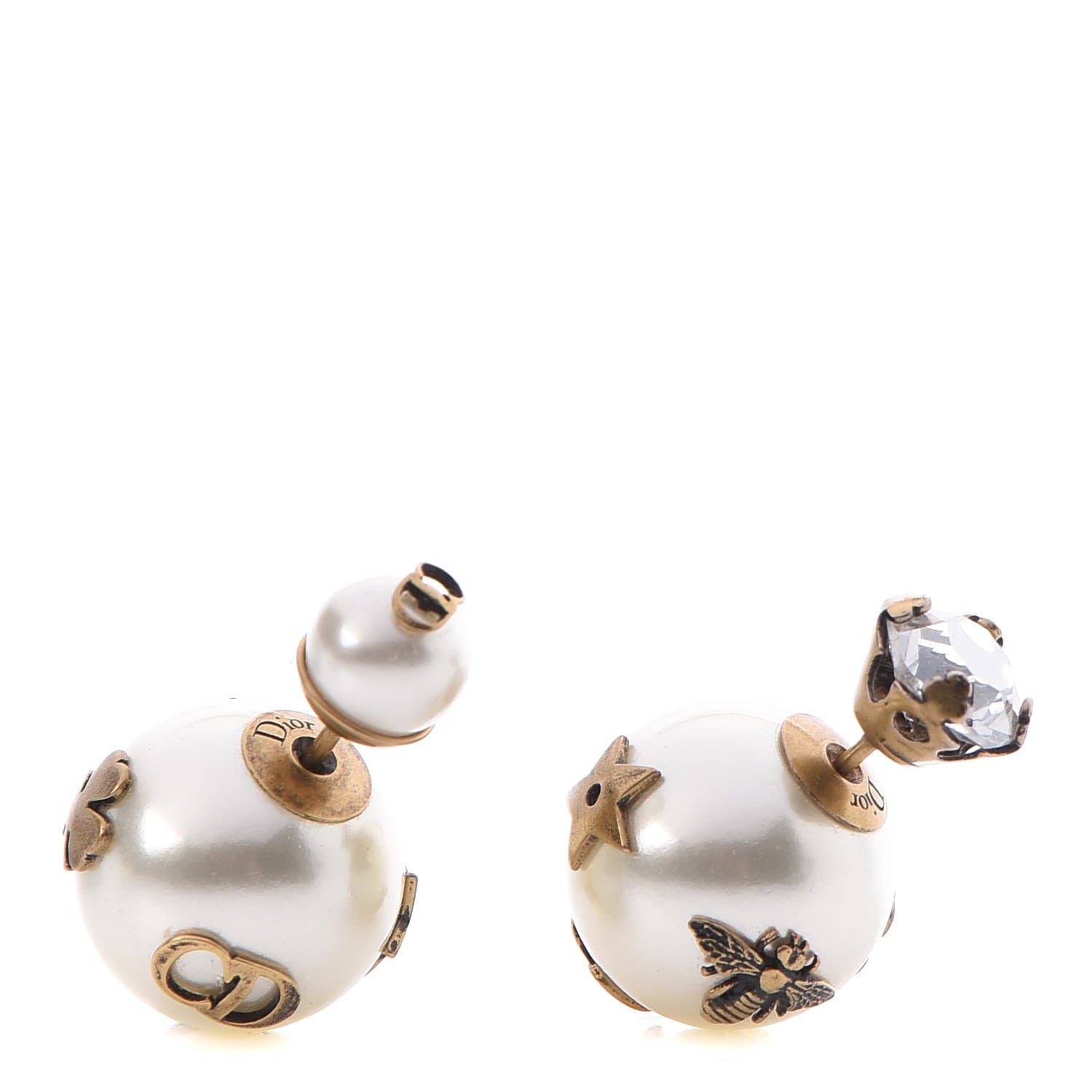 Christian Dior Mise En Dior Tribal Crystal Charm Earrings 1 of 3