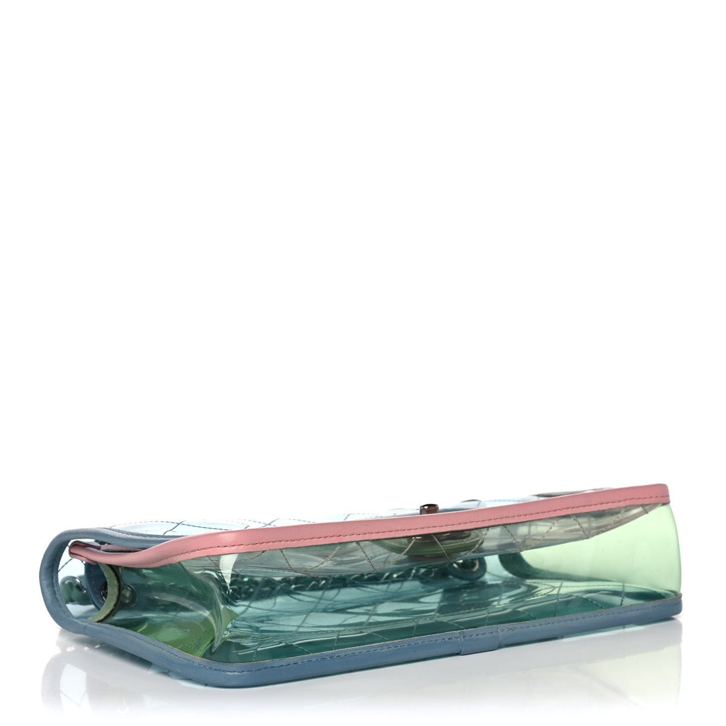 Lambskin PVC Quilted Mini Coco Splash Flap Blue Green