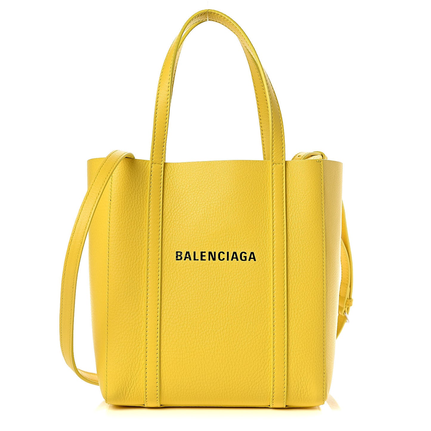 Smooth Calfskin Logo XXS Everyday Tote Jaune Soleil Black