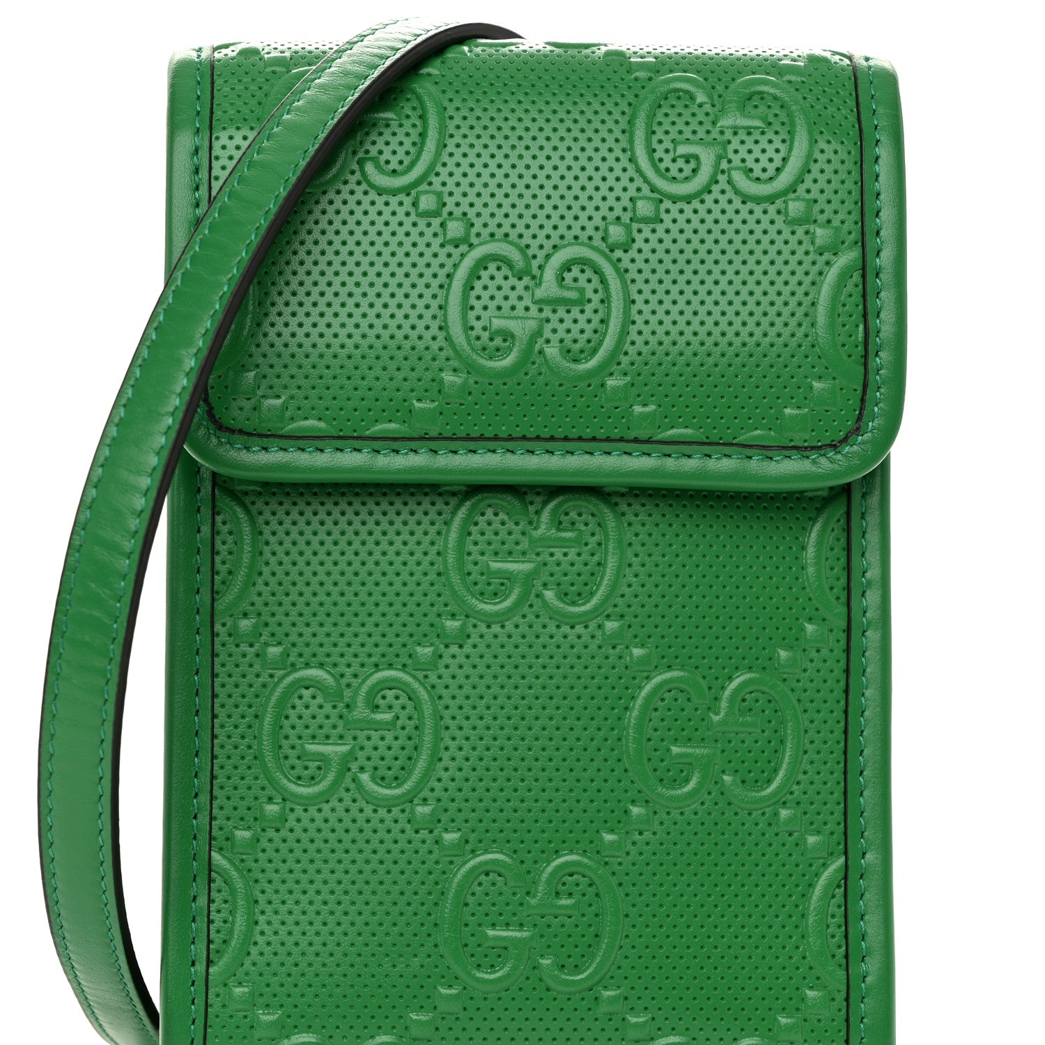 Gucci Calfskin GG Tennis Embossed Mini Crossbody Bag New Shamarock 7 of 10