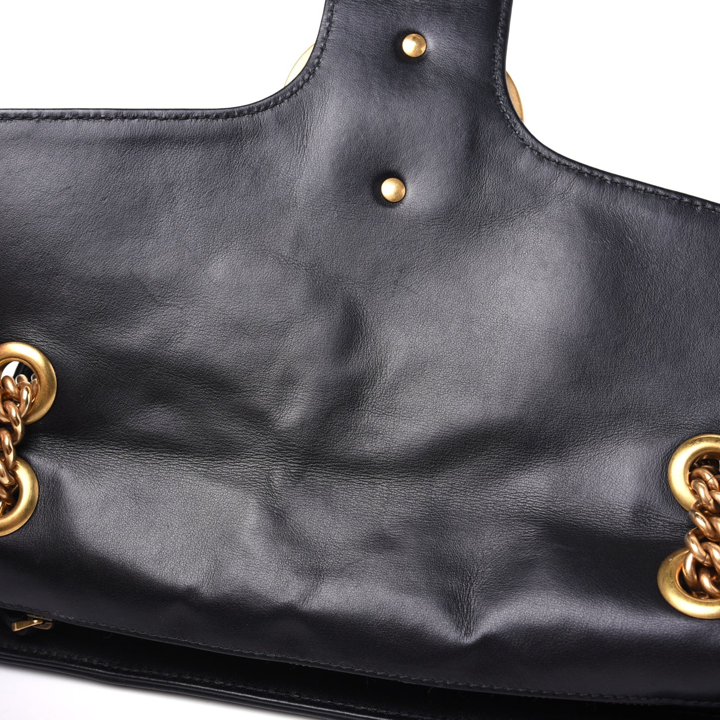 Calfskin Matelasse Medium GG Marmont Shoulder Bag Black