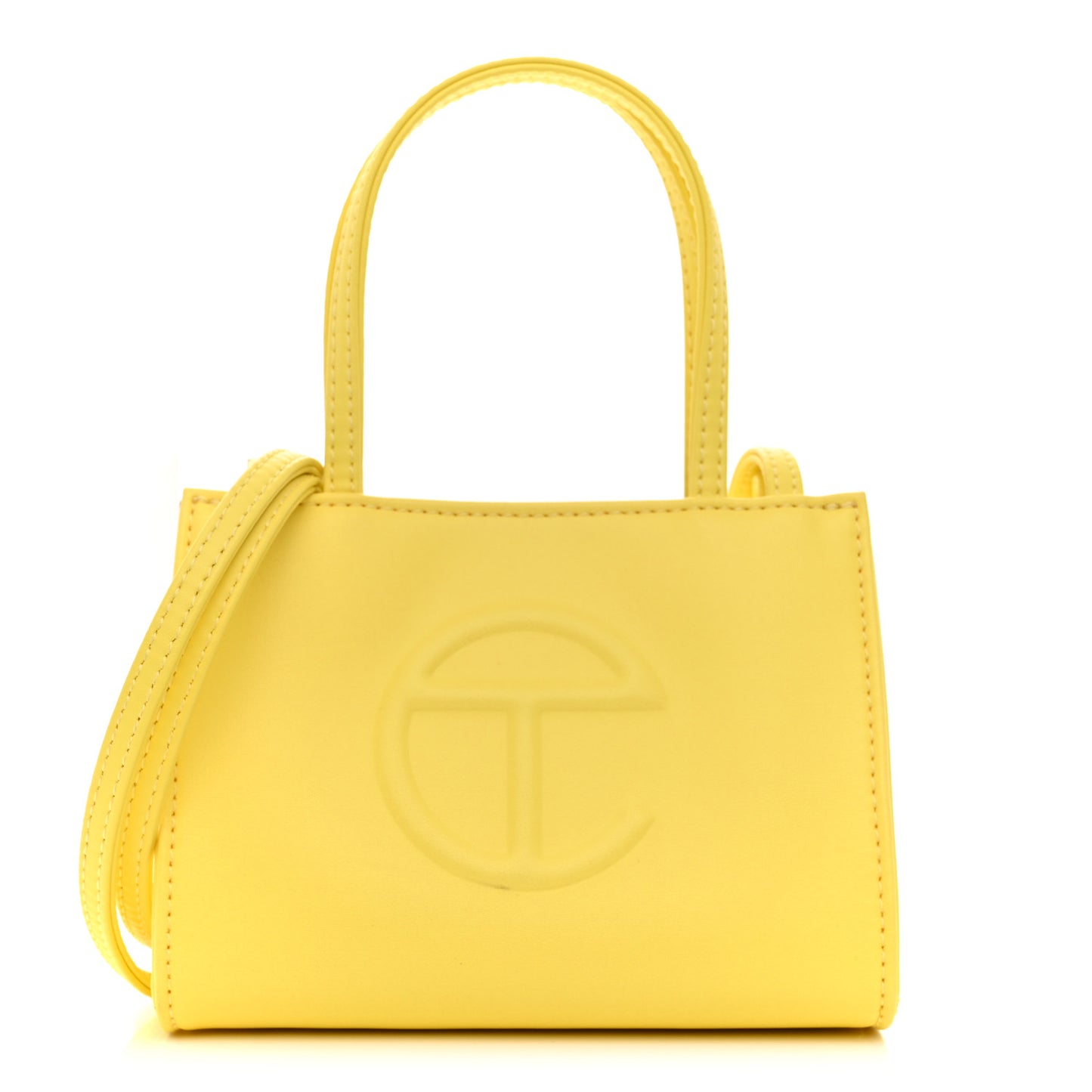 Vegan Leather Small Shopping Bag Margarine