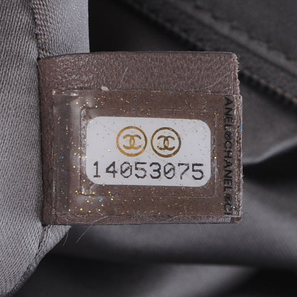 Chanel Lambskin Drawstring Tweedy Tote Light Grey 8 of 10