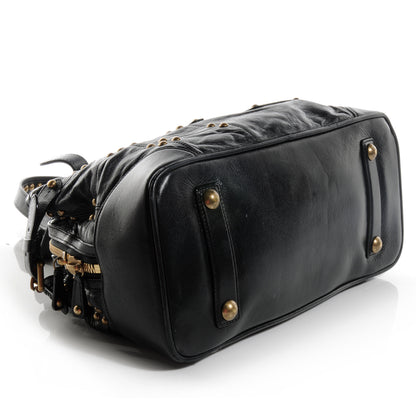 Louis Vuitton Lambskin Riveting Black 4 of 10