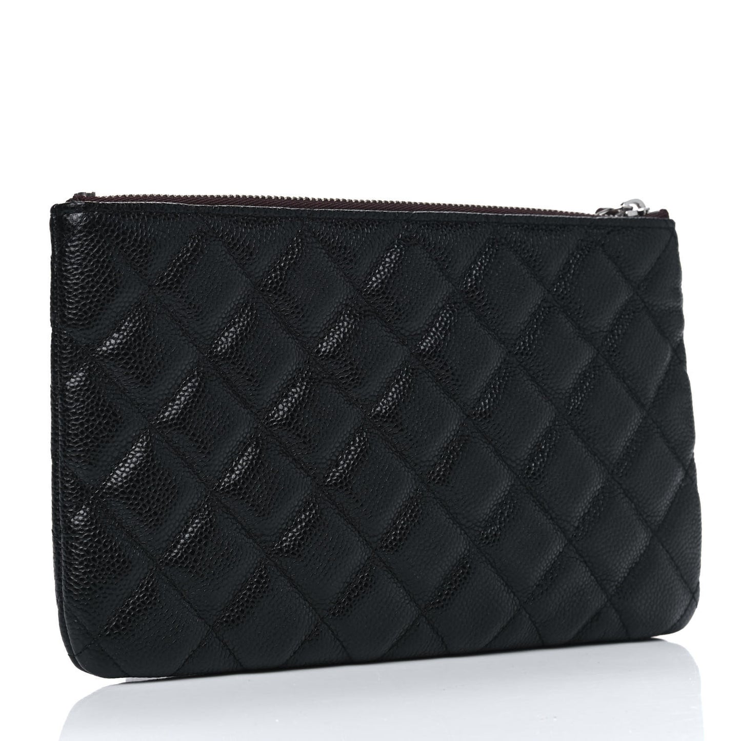 Caviar Quilted Cosmetic Case Black