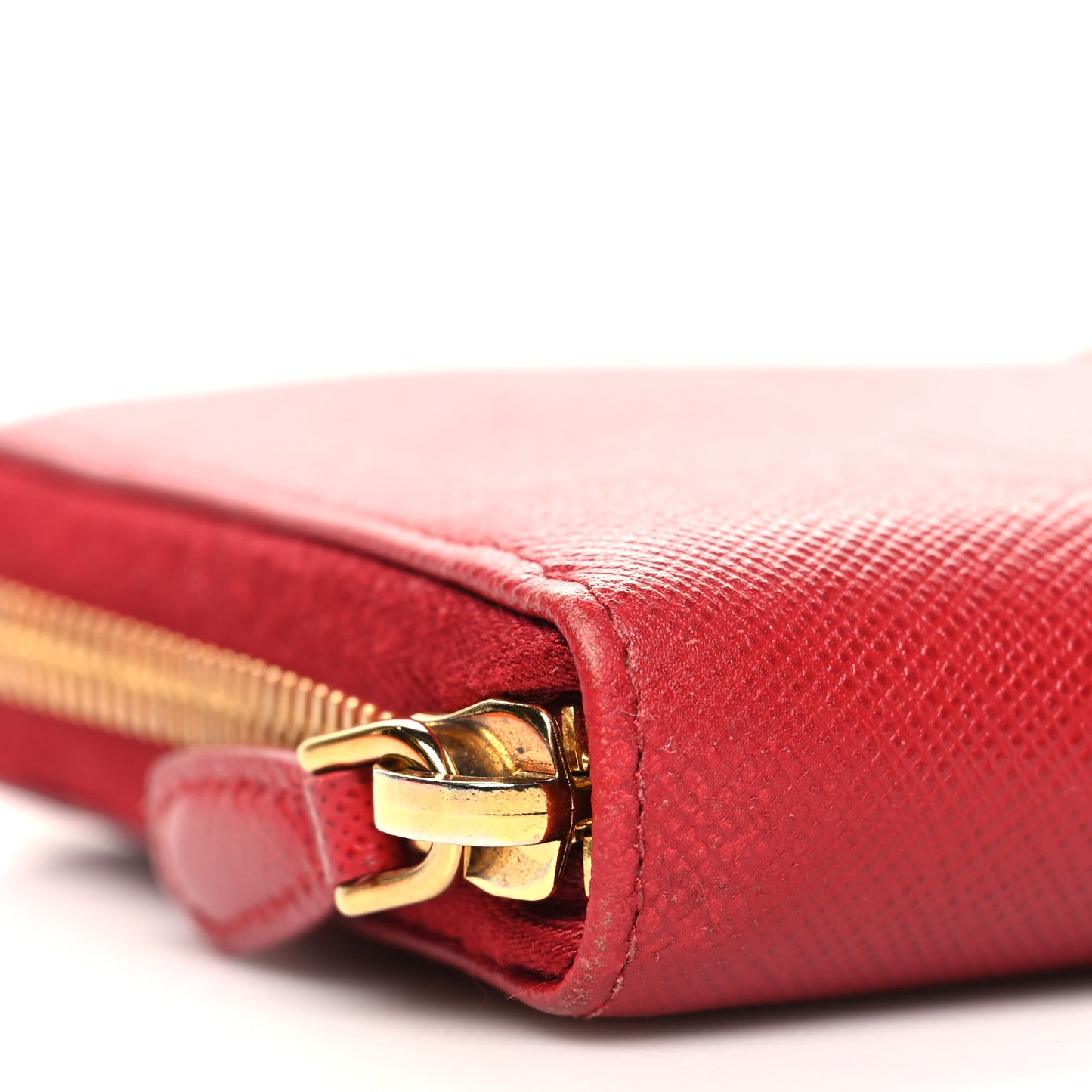 Saffiano Metal Zip Around Wallet Fuoco