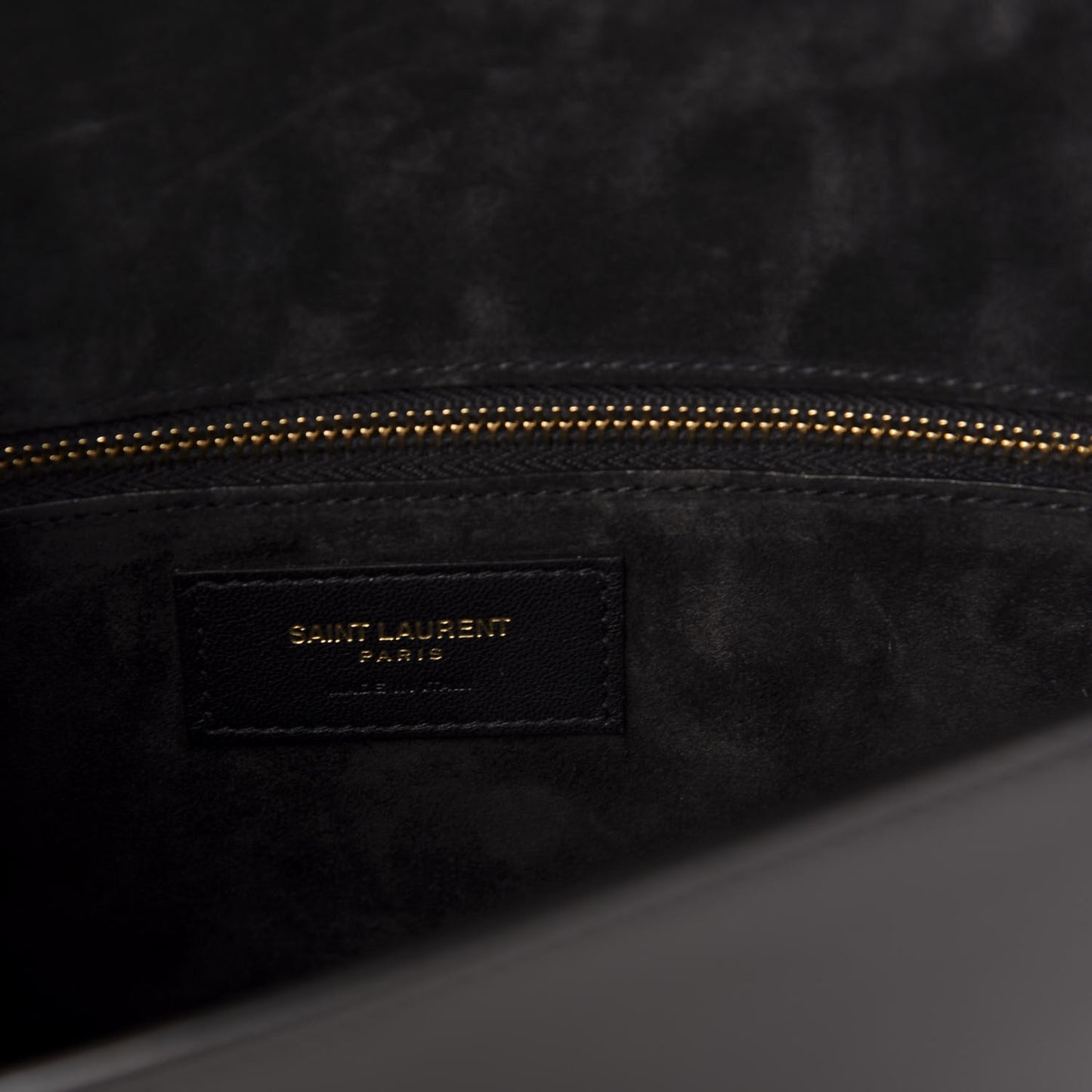Patent Calfskin Carre Satchel Black