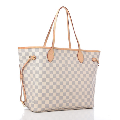 Louis Vuitton Damier Azur Neo Neverfull MM Rose Ballerine 3 of 11