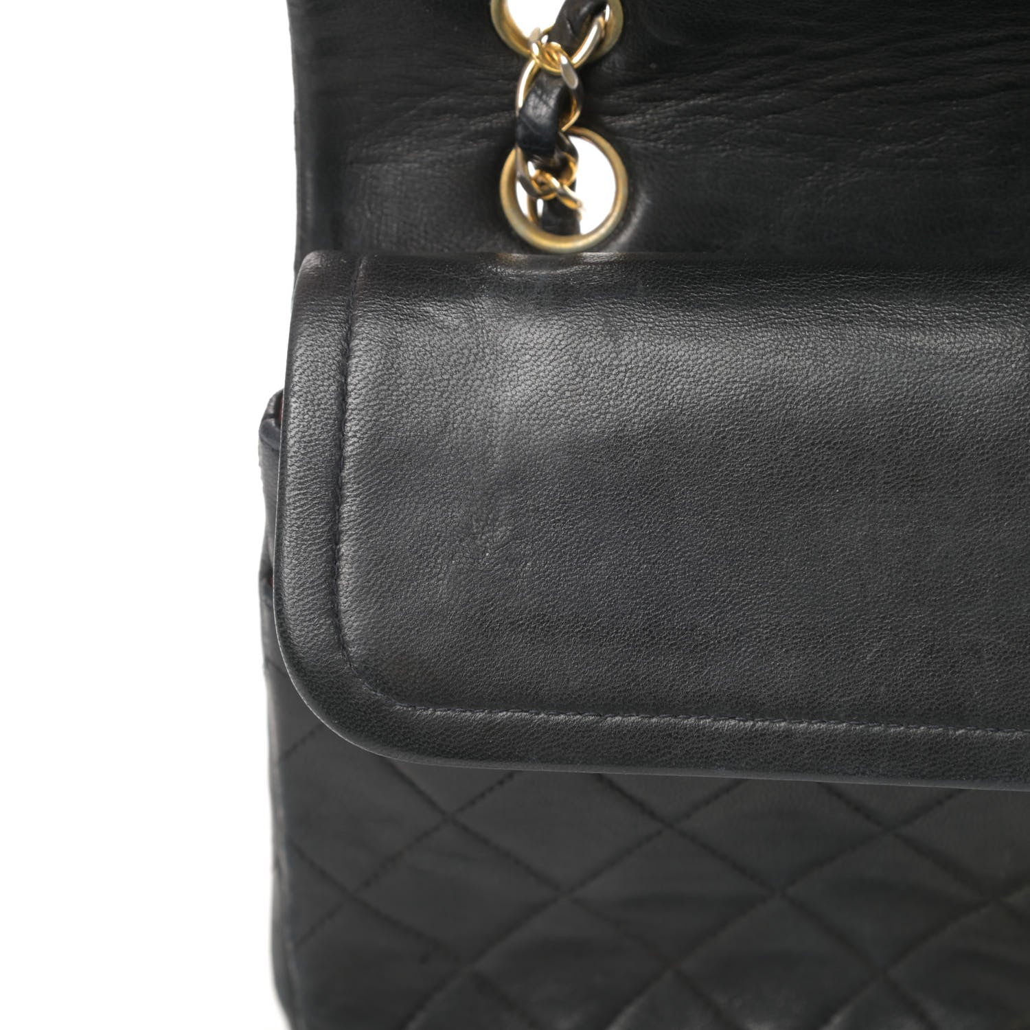 Chanel Lambskin Quilted Medium Double Flap Black 15 of 21