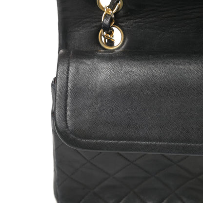 Chanel Lambskin Quilted Medium Double Flap Black 15 of 21