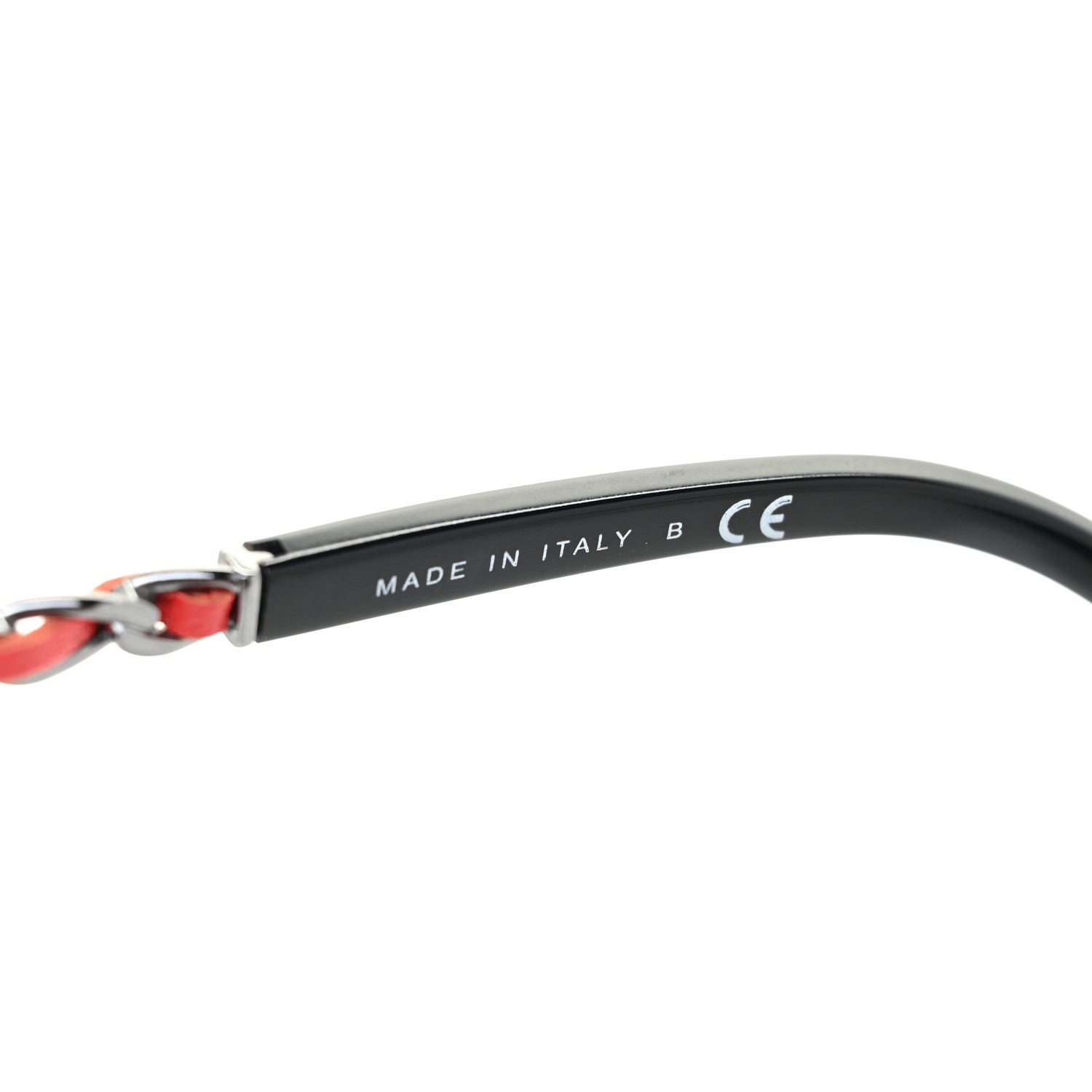 Chanel Lambskin Square Chain Sunglasses 5210-Q Black Red 5 of 8