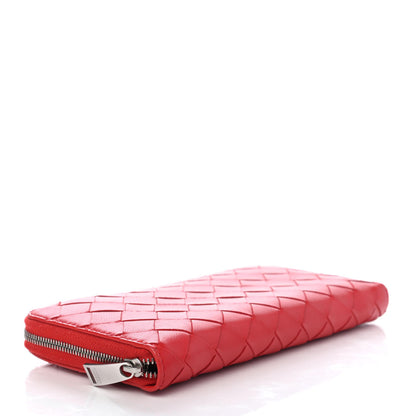 Bottega Veneta Nappa Intrecciato Zip Around Wallet Red 5 of 8