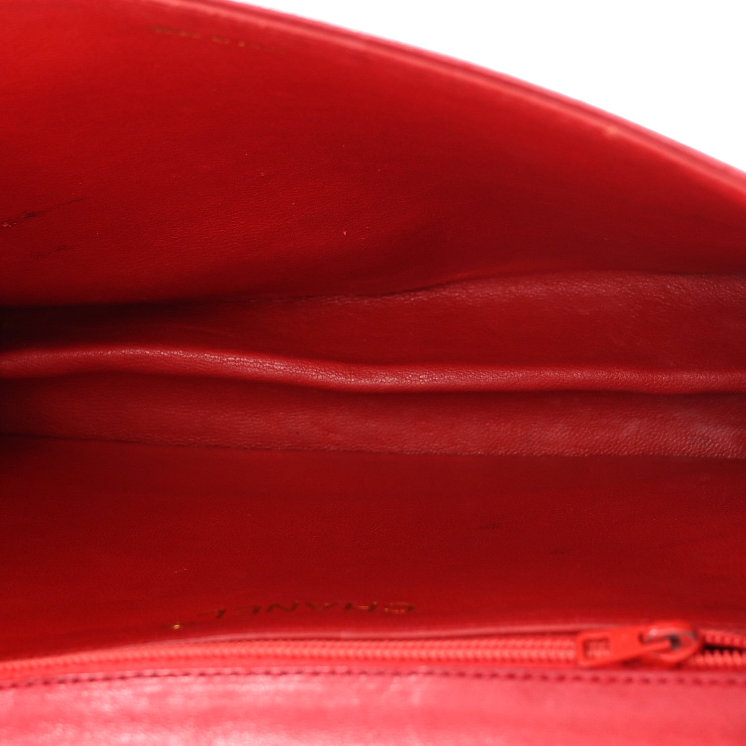 Chanel Lambskin Quilted CC Small Single Flap Red 5 of 13