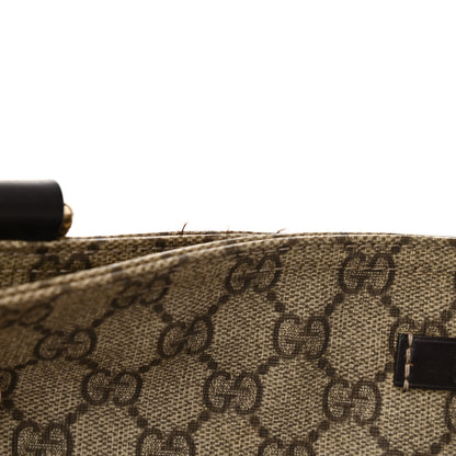 Gucci GG Supreme Monogram Medium Flat Messenger Bag Dark Brown 12 of 12