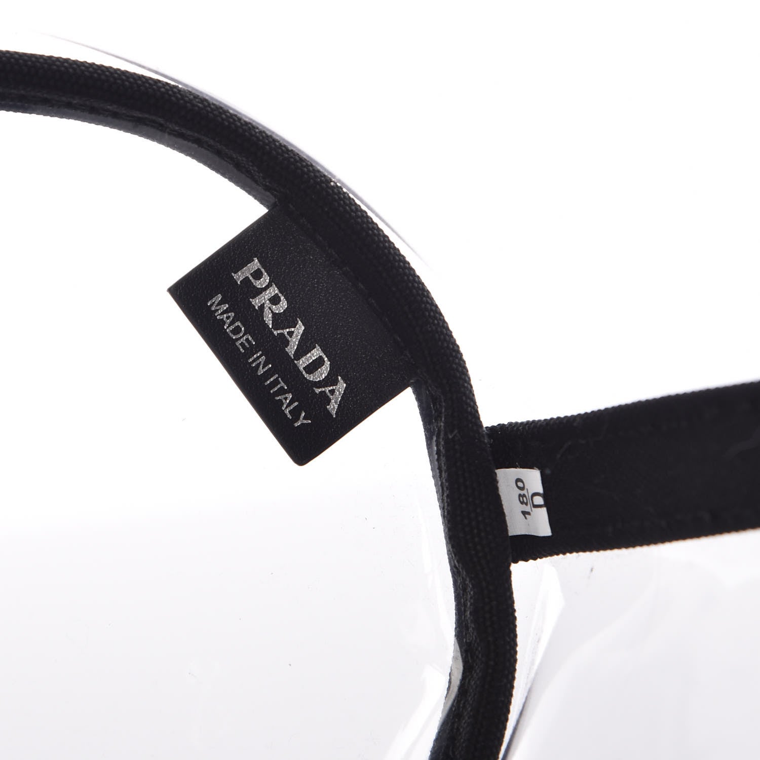 Prada Plexiglass Canapa Small Shopper Tote Black 8 of 11