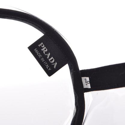 Prada Plexiglass Canapa Small Shopper Tote Black 8 of 11