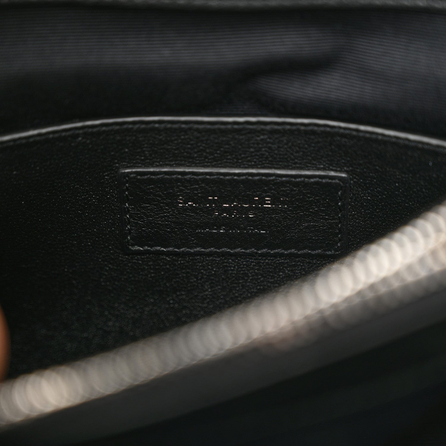 Saint Laurent Sheepskin Matelasse Chevron Monogram Large College Satchel Black 5 of 9