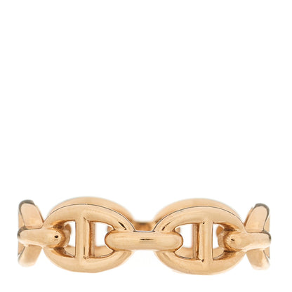 Hermes 18K Rose Gold PM Chaine d'Ancre Enchainee Ring 57 8 3 of 8