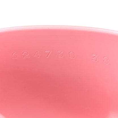 Gucci Rubber Gucci Logo Womens Platform 20/60mm Slide Sandals 38 Wild Rose 8 of 9