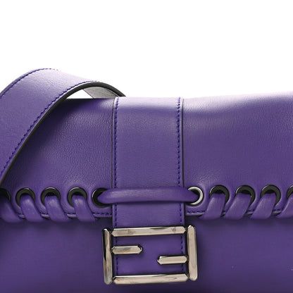 Fendi Vitello Dolce Lace Up Baguette Purple Rain 8 of 10