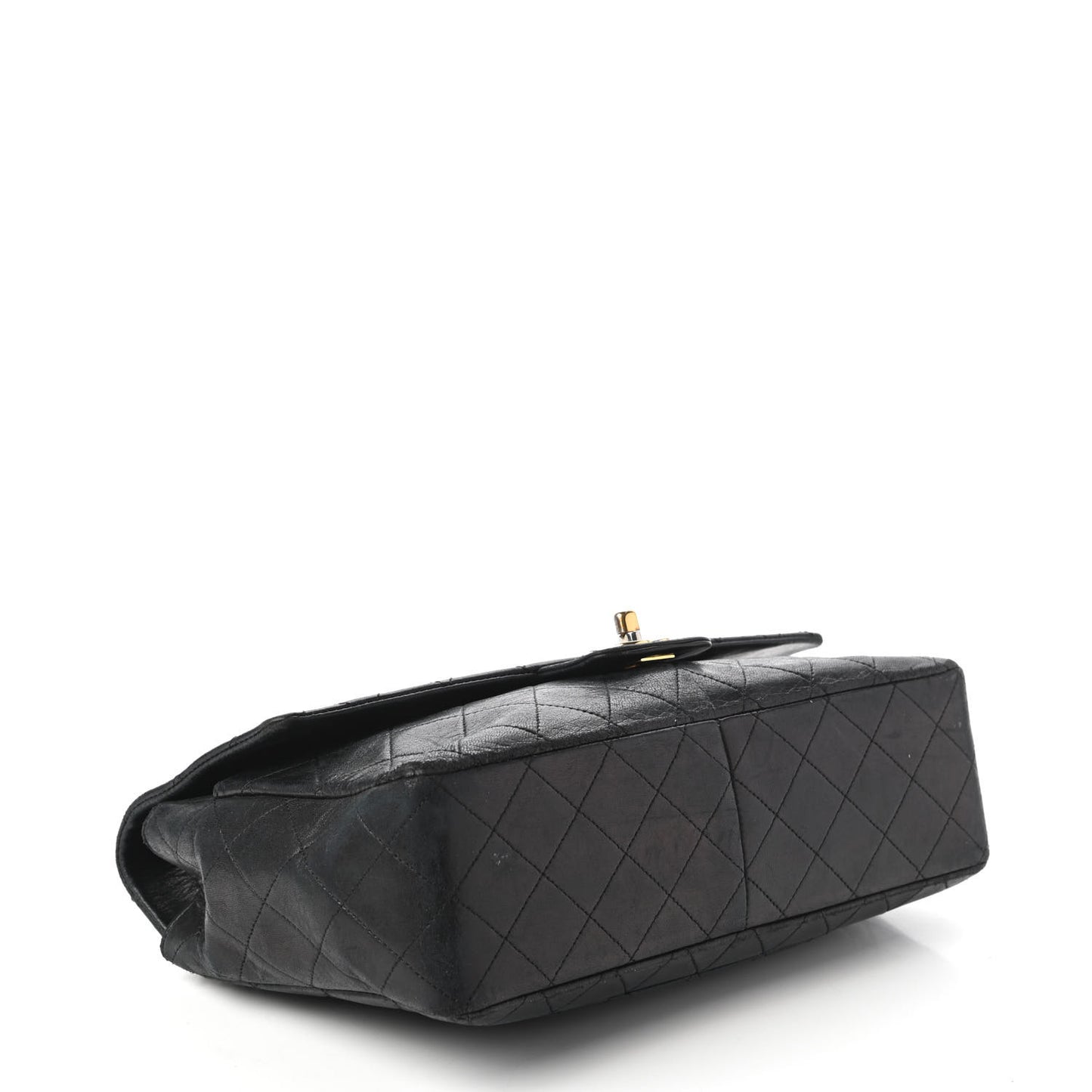 Lambskin Medium Single Flap Black