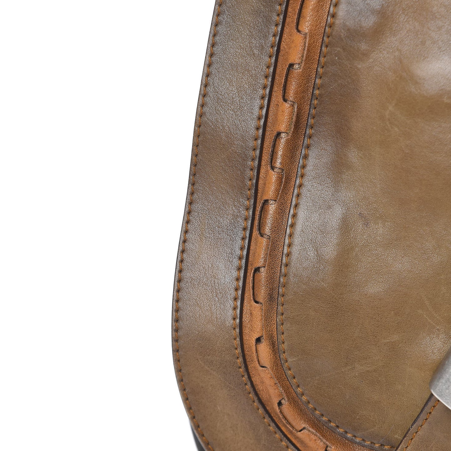 Calfskin Medium Gaucho Double Saddle Bag Brown