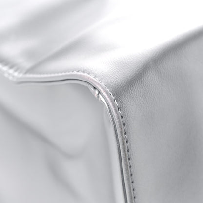Telfar Metallic Vegan Leather Medium Shopping Bag Silver 9 of 13