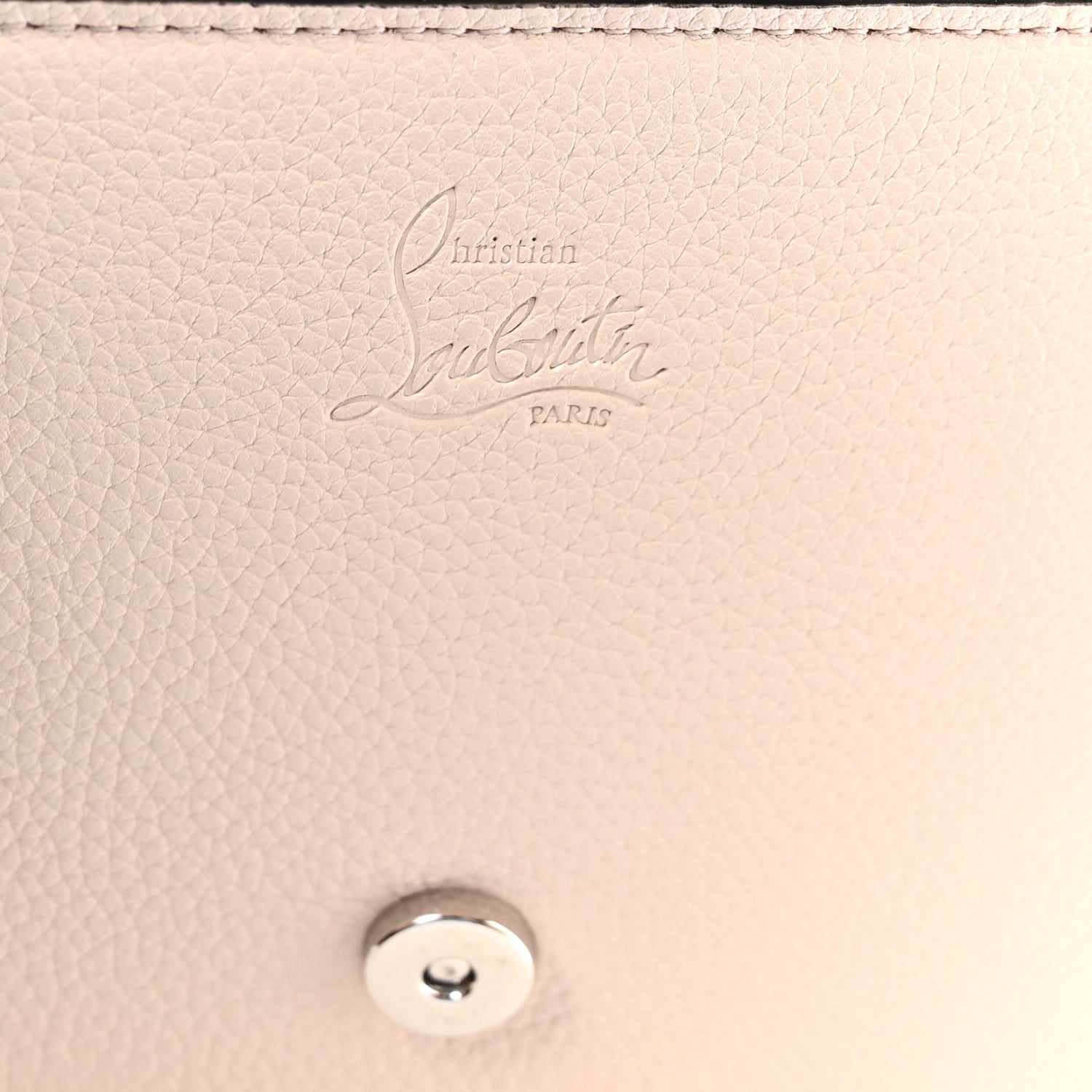 Christian Louboutin Calfskin Spikes Loubinthesky Paloma Clutch Leche 6 of 10
