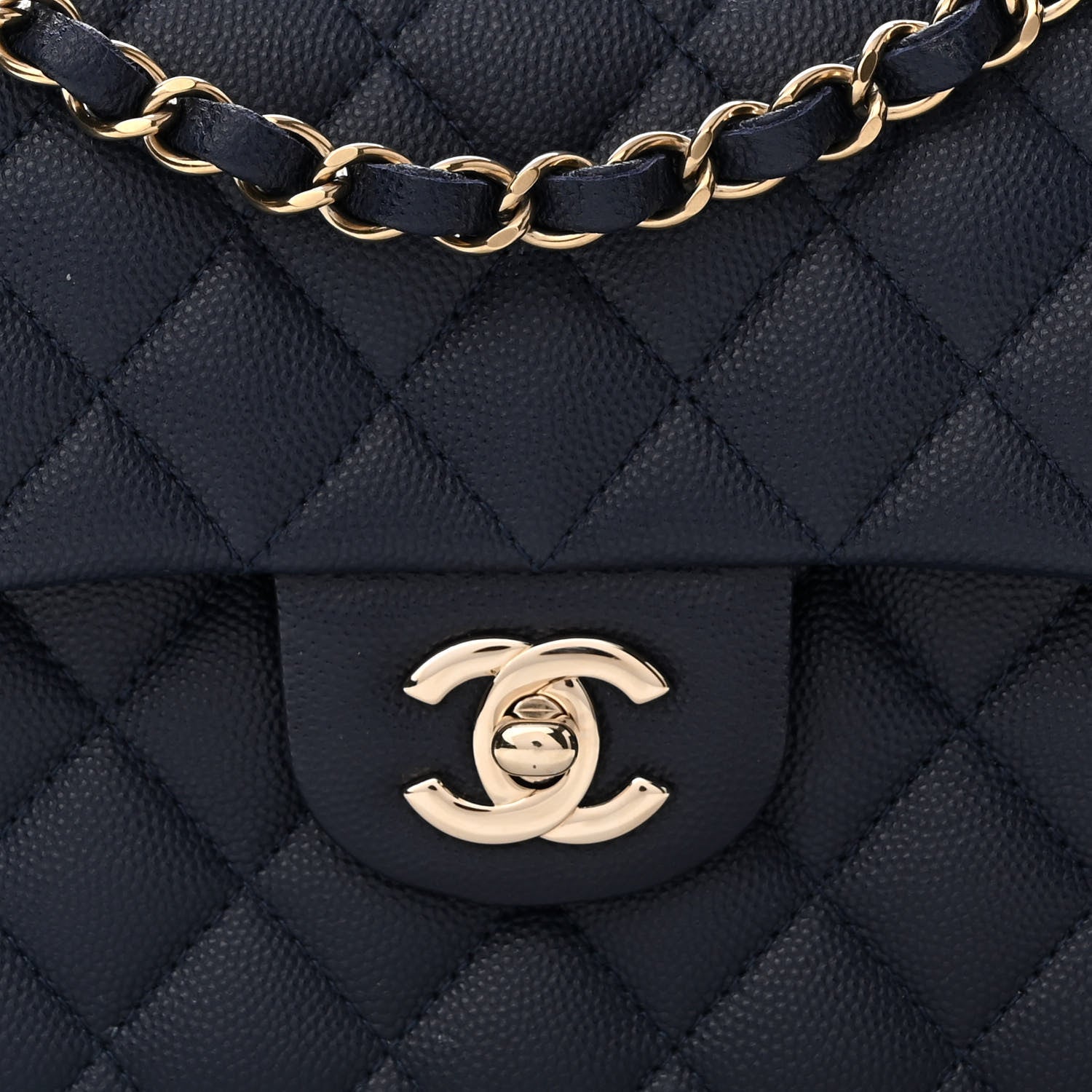 Chanel Caviar Quilted Small Double Flap Navy 8 of 11