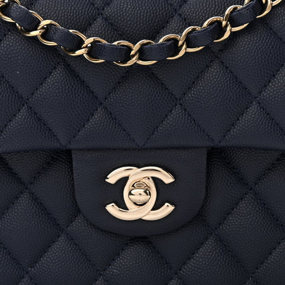 Chanel Caviar Quilted Small Double Flap Navy 8 of 11