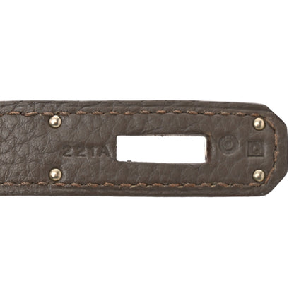Hermes Taurillon Clemence Bi-Color Jypsiere 28 Etain Etoupe 7 of 12