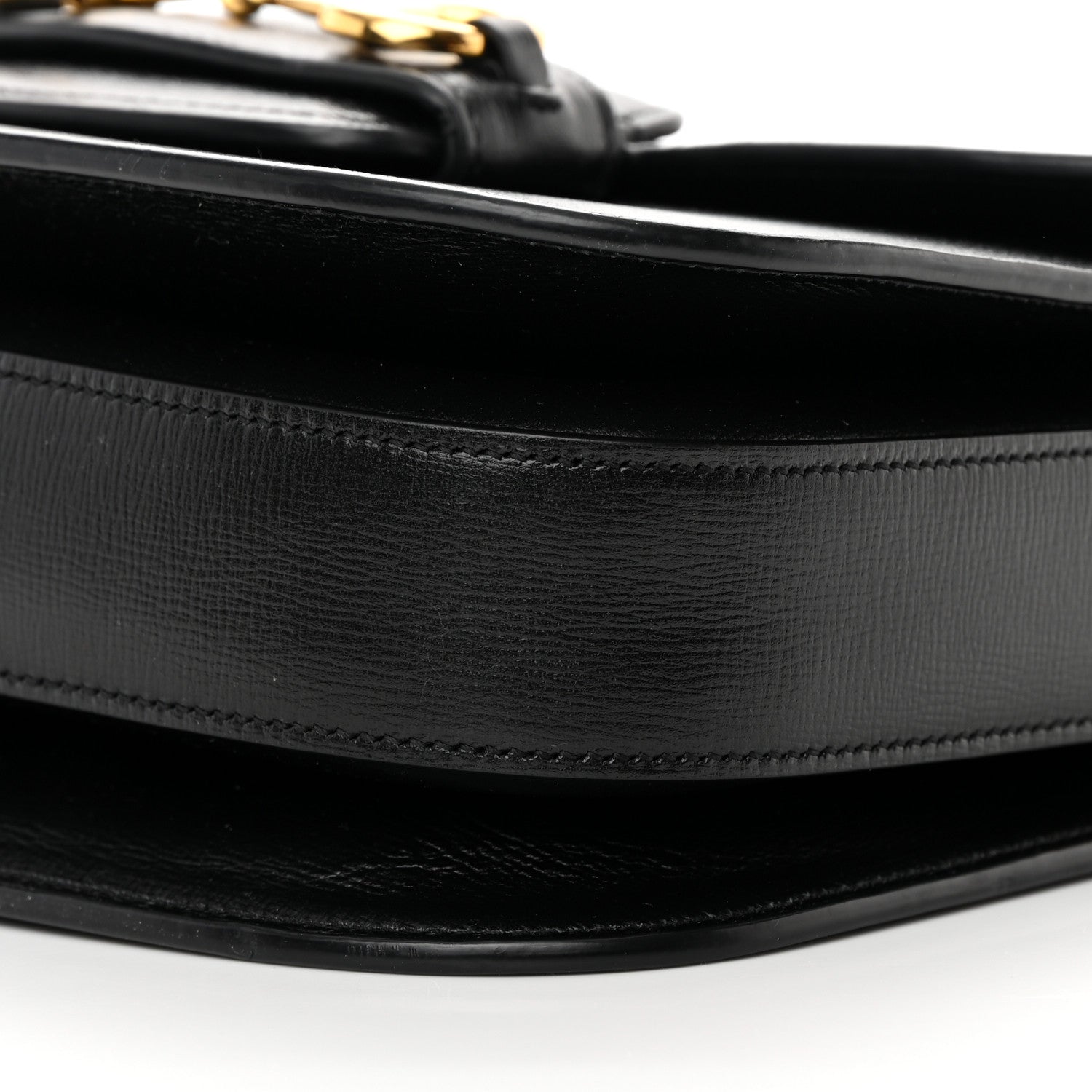 Gucci Azalea Calfskin Horsebit 1955 Shoulder Bag Black 10 of 13