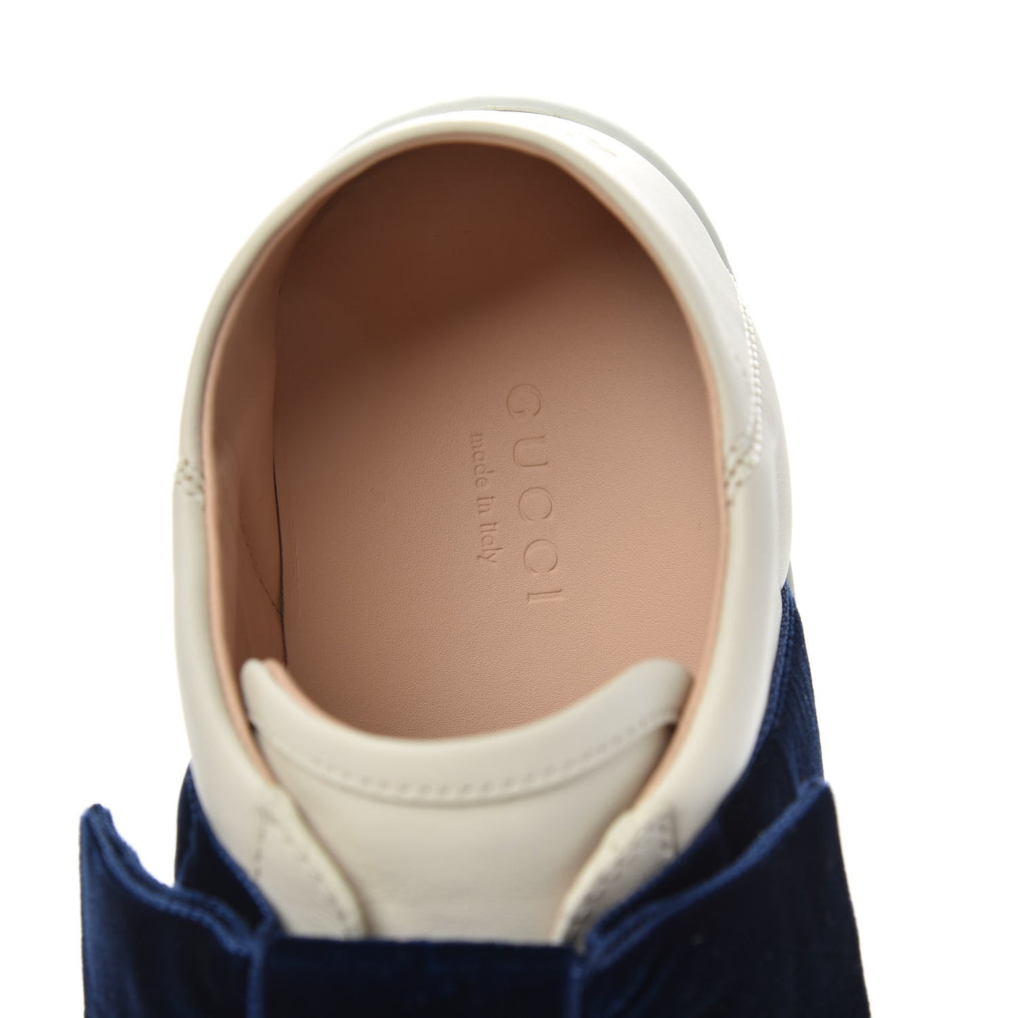 Calfskin Velvet Womens Bow Ace Sneakers 35.5 White