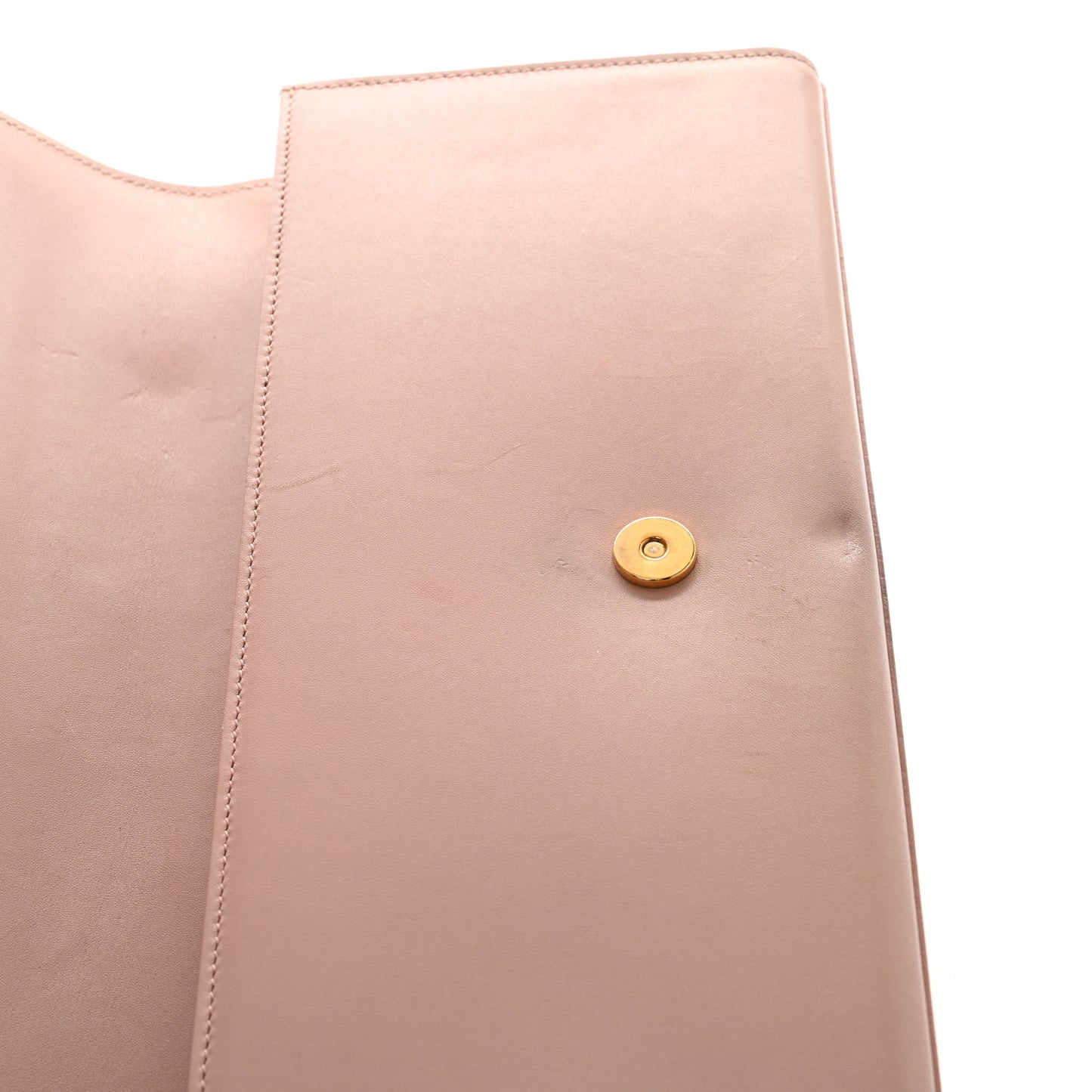 Calfskin Classic Monogram Tassel Clutch Pale Blush