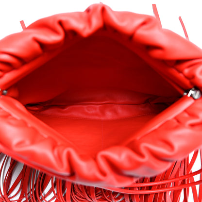 Bottega Veneta Nappa The Fringe Pouch Shoulder Bag Red 4 of 6