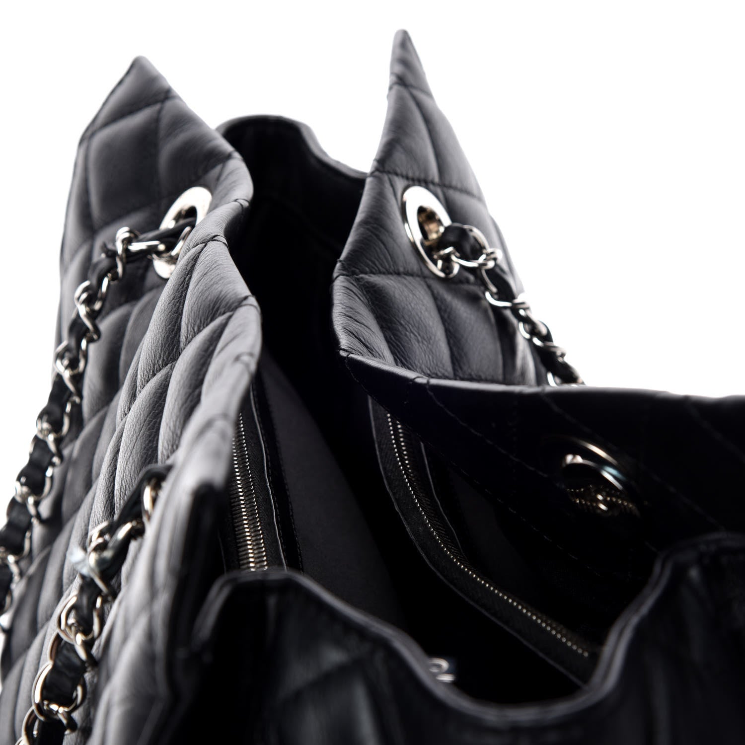Chanel Calfskin Quilted Large Chic and Soft Shopping Tote Black 18 of 18