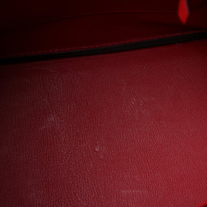 Hermes Togo Horseshoe Birkin 35 Rouge Casaque 12 of 15