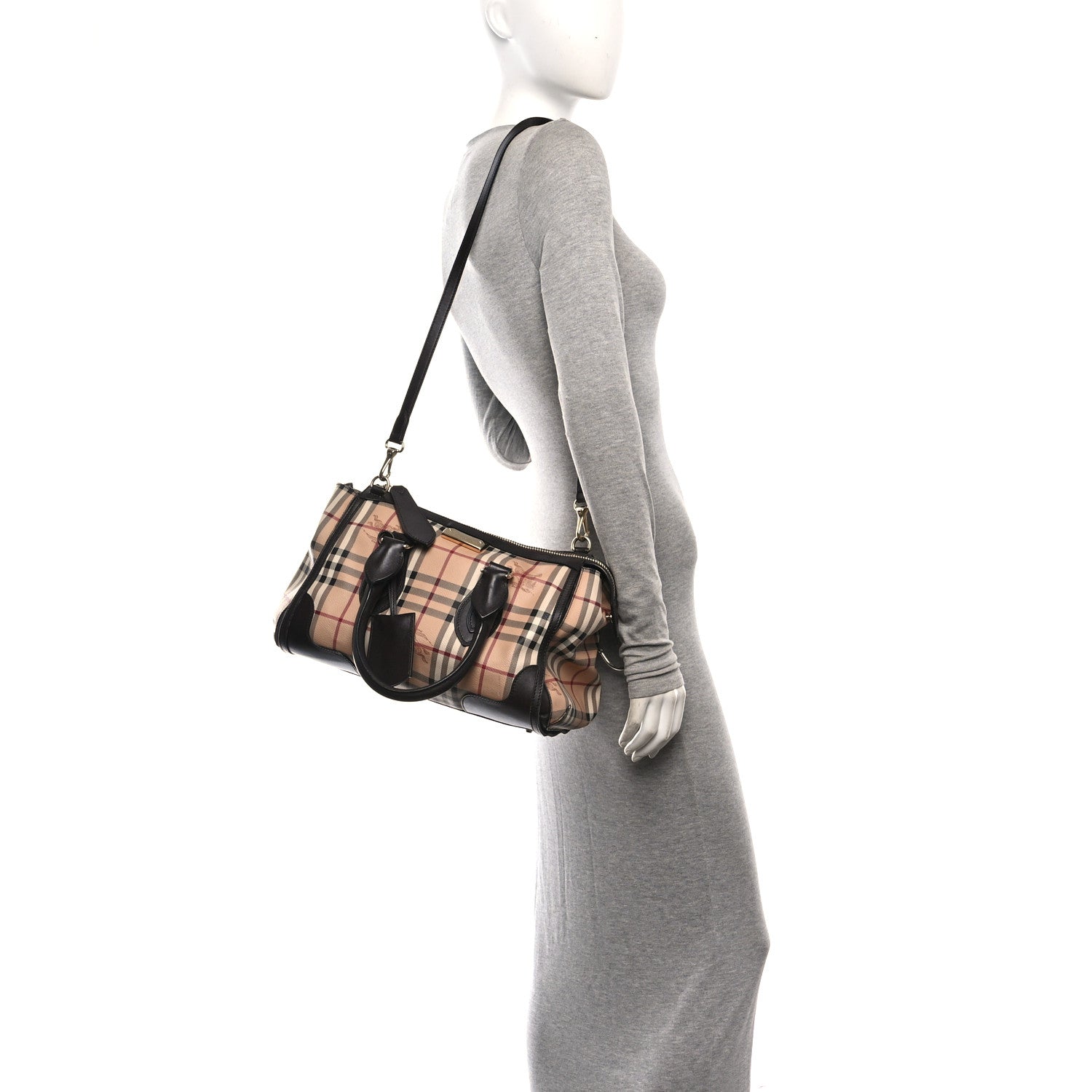 Burberry Haymarket Check Small Gladstone Chocolate 2 of 9