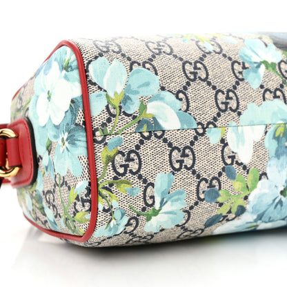 Gucci GG Supreme Monogram Blooms Mini Boston Navy Blue Hibiscus 9 of 11