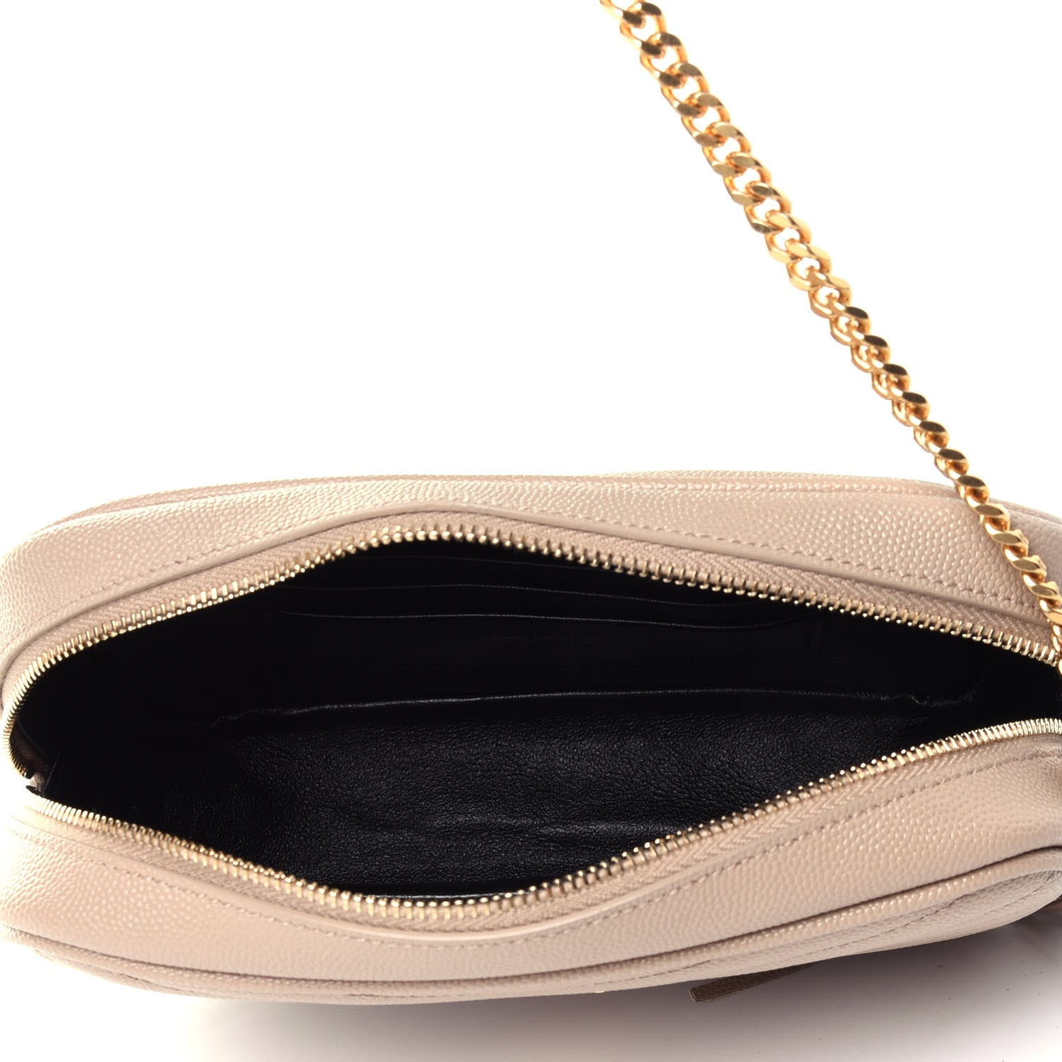 Saint Laurent Grain De Poudre Matelasse Monogram Mini Lou Camera Bag Dark Beige 3 of 4
