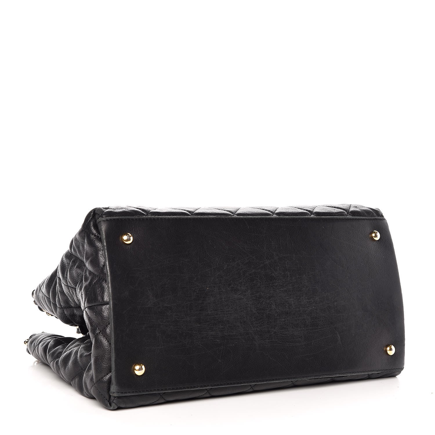 Chanel Calfskin Quilted Small Chain Me Tote Black 4 of 12