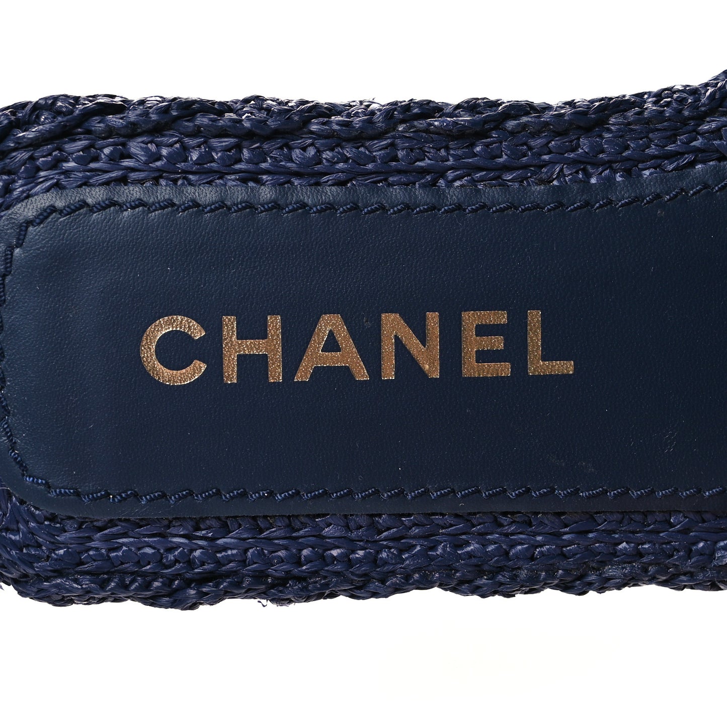 Cord CC Espadrille Slip On Sandals 41 Navy Blue