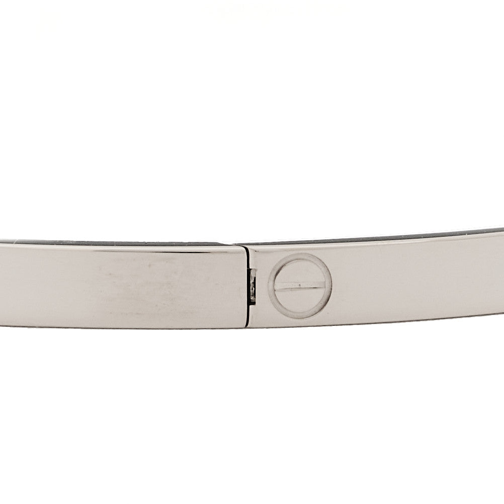 Cartier 18K White Gold Small LOVE Bracelet 17 6 of 9
