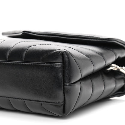 Saint Laurent Calfskin Y Quilted Monogram Toy Loulou Crossbody Bag Black 11 of 12