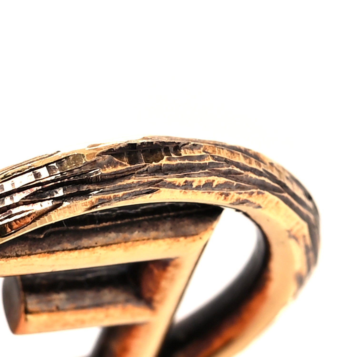 Fendi Metal FF Hoop Earrings Gold 6 of 6