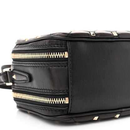Valentino Garavani Nappa Rockstud Spike Double Zip Camera Crossbody Bag Black 10 of 11