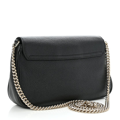 Gucci Pebbled Calfskin Medium Soho Flap Crossbody Black 3 of 10