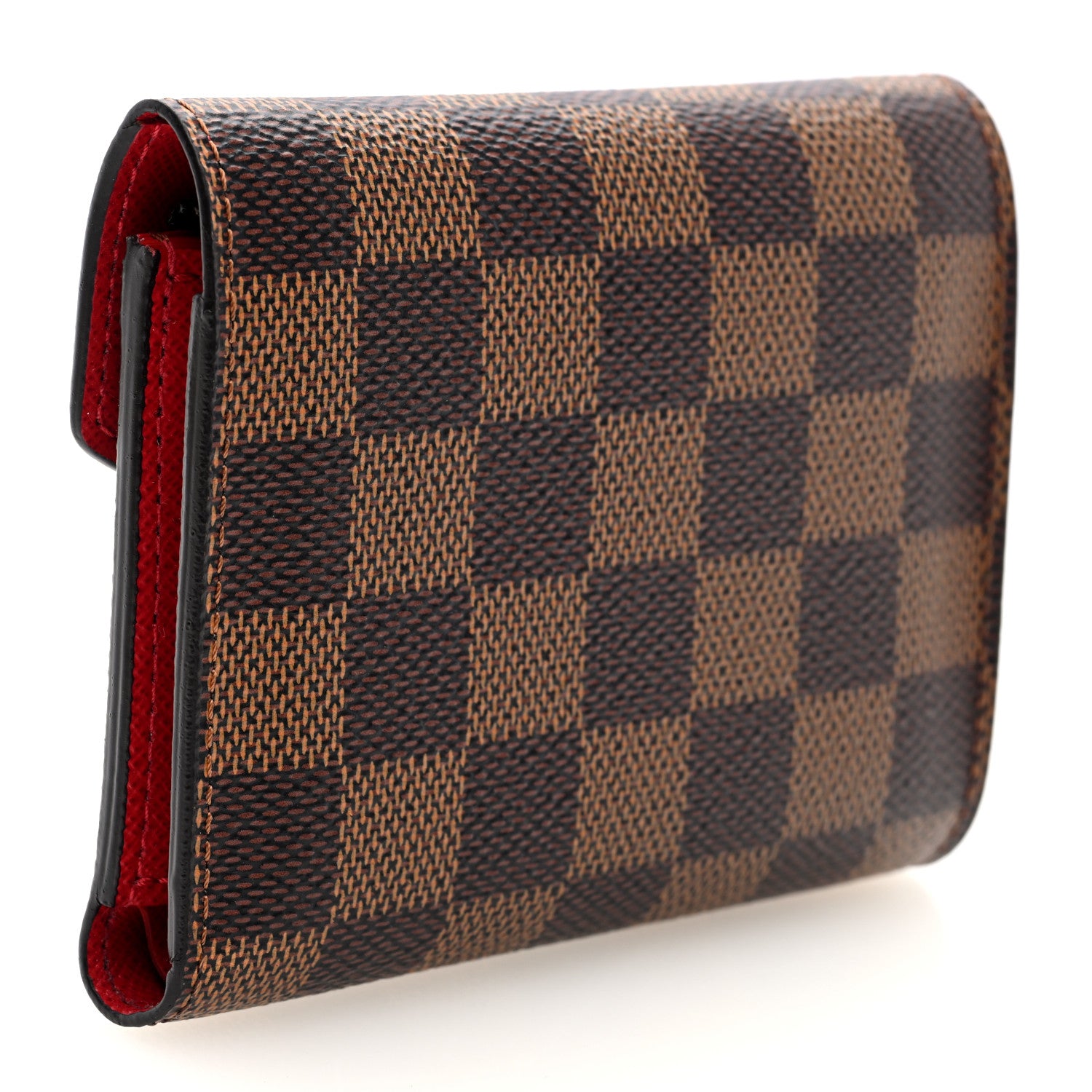 Louis Vuitton Damier Ebene Victorine Wallet Red 3 of 6